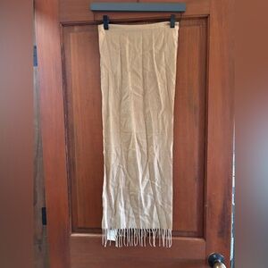 Tan Fringe Scarf
